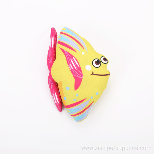 cartoon shape fish cat toy with catnip